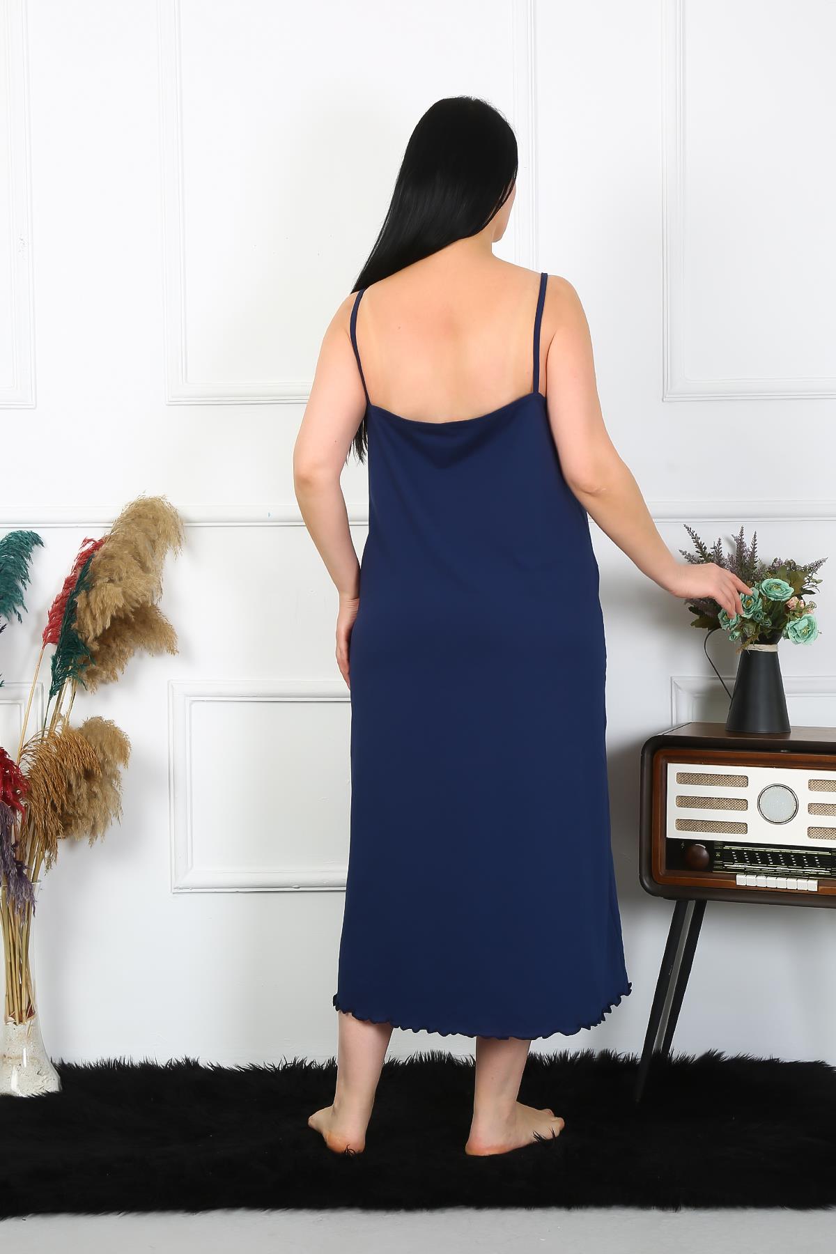 moda-cizgi-kadin-buyuk-beden-ip-askili-pamuklu-lacivert-uzun-gecelik-12100-383467-77-B blank