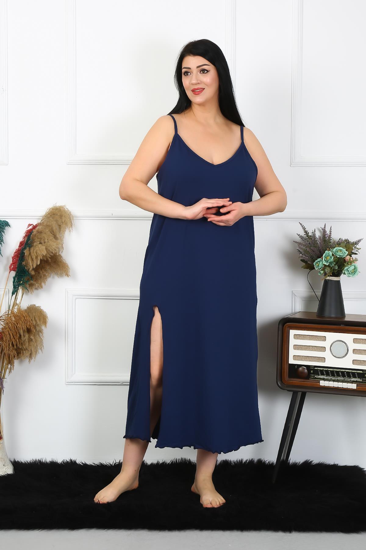 moda-cizgi-kadin-buyuk-beden-ip-askili-pamuklu-lacivert-uzun-gecelik-12100-383470-77-B blank