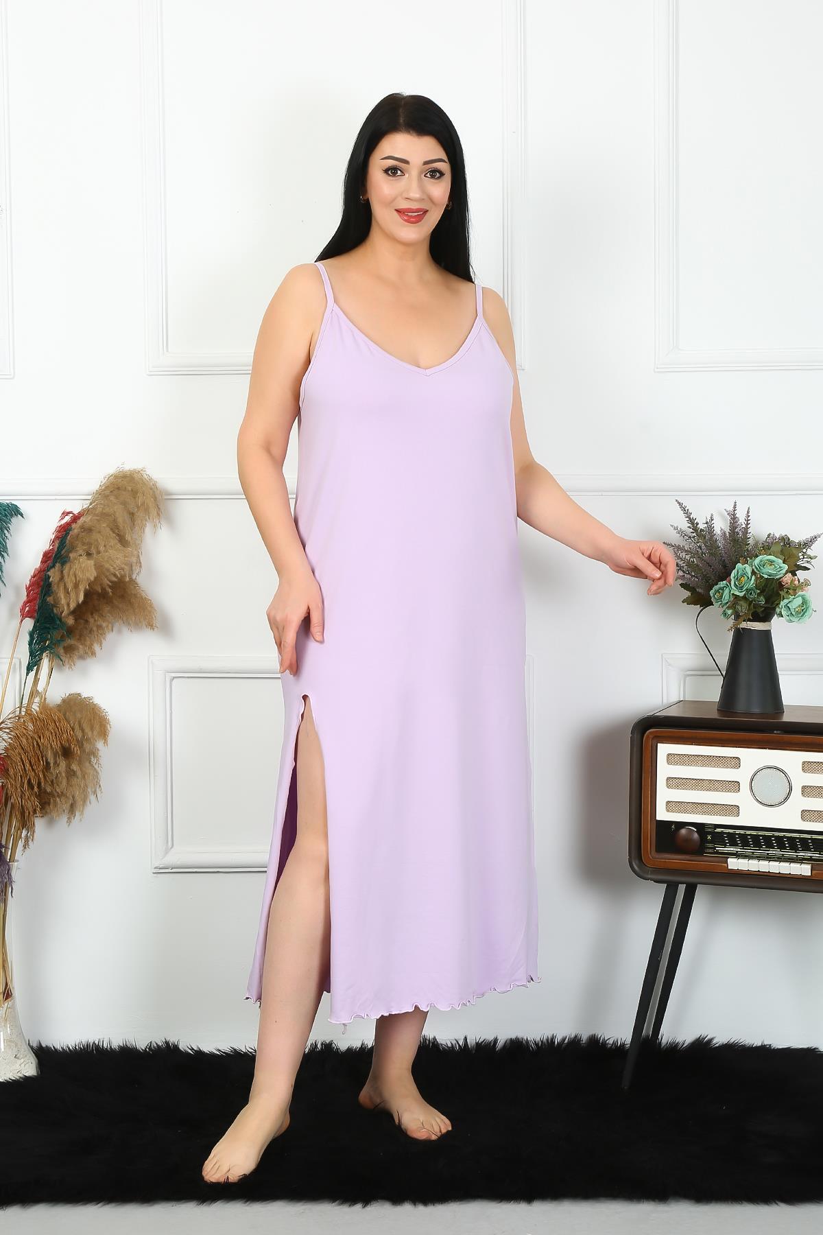moda-cizgi-kadin-buyuk-beden-ip-askili-pamuklu-lila-uzun-gecelik-12100-383484-77-B blank