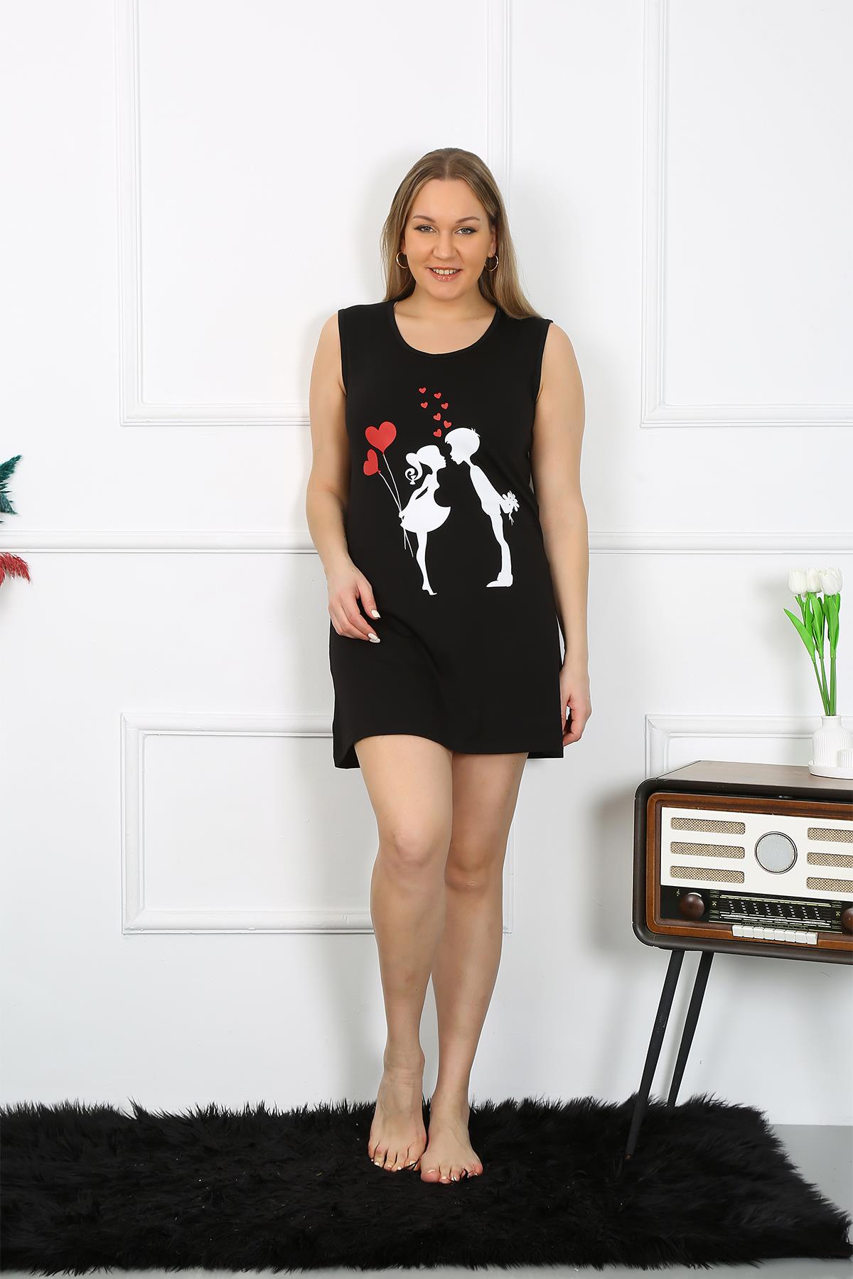 moda-cizgi-kadin-buyuk-beden-kalin-askili-penye-diz-ustu-siyah-gecelik-12501-383018-77-B blank