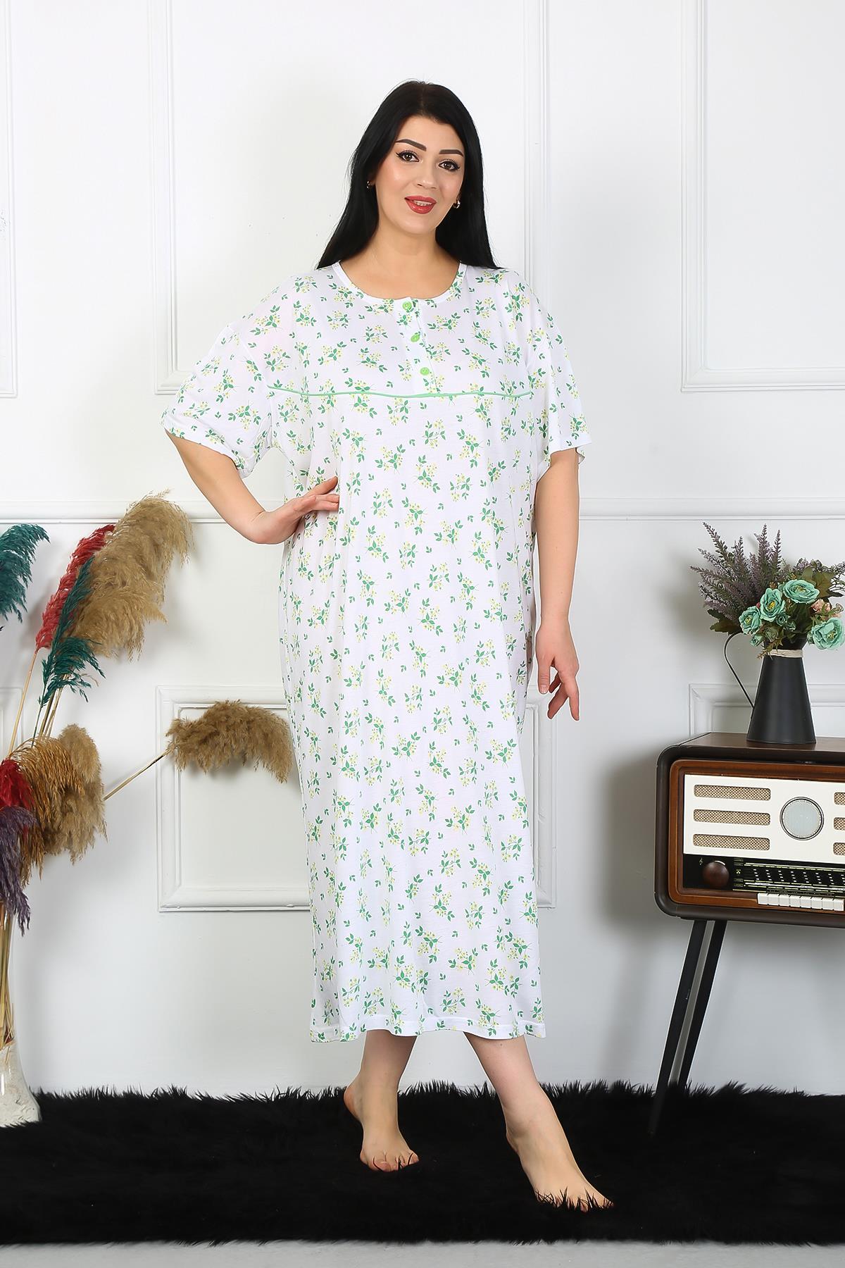 moda-cizgi-kadin-buyuk-beden-kisa-kol-beyaz-anne-gecelik-1372-383636-77-B blank