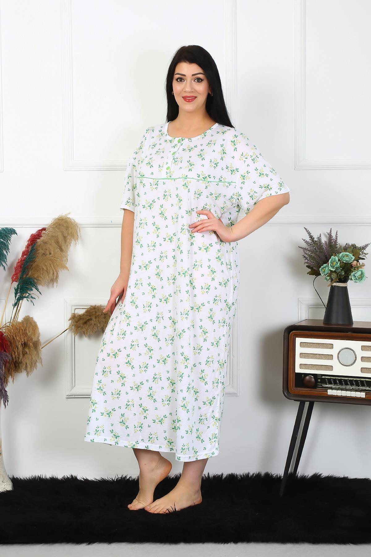 moda-cizgi-kadin-buyuk-beden-kisa-kol-beyaz-anne-gecelik-1372-383637-77-B blank