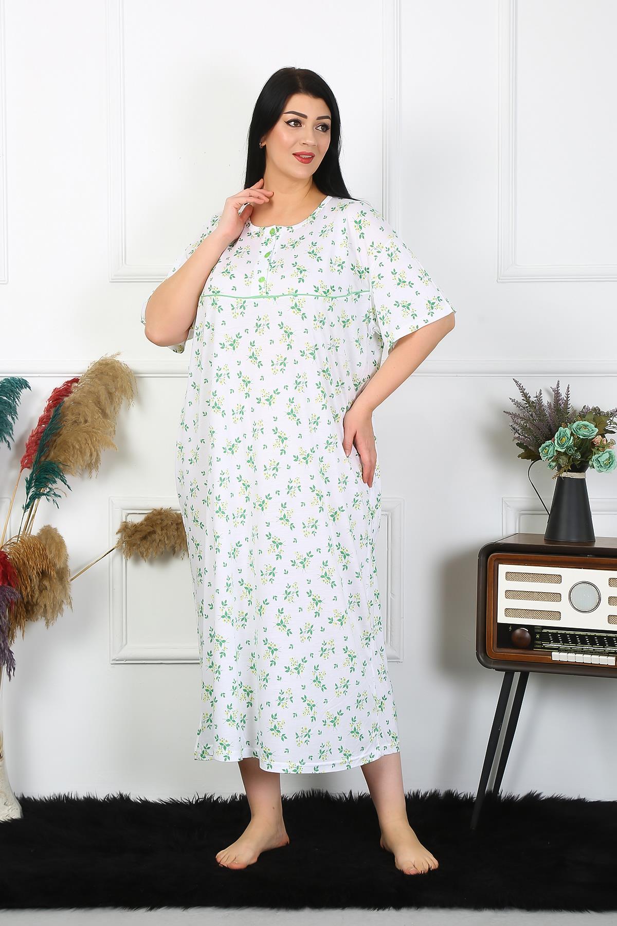 moda-cizgi-kadin-buyuk-beden-kisa-kol-beyaz-anne-gecelik-1372-383638-77-B blank