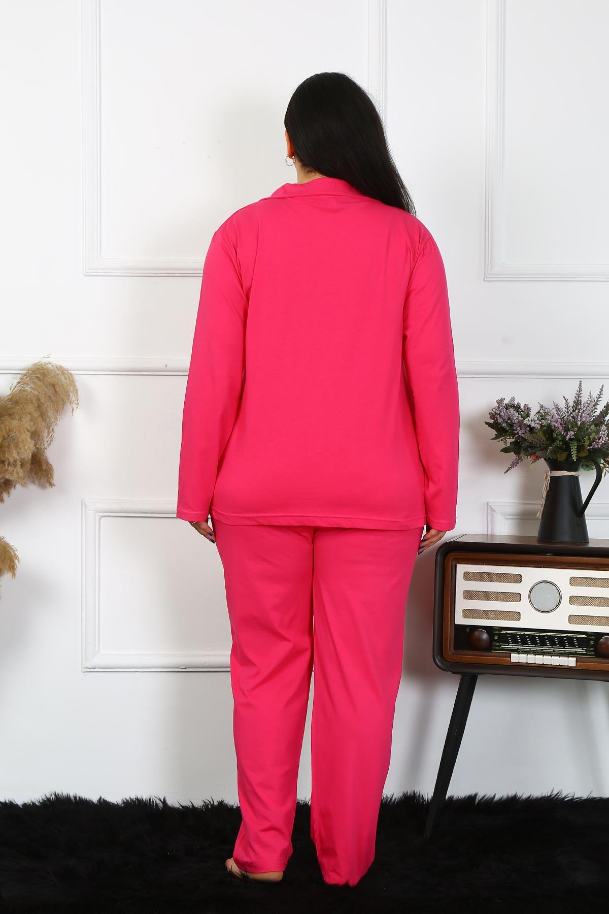 moda-cizgi-kadin-buyuk-beden-pamuklu-cepli-dugmeli-fusya-pijama-takim-202401-383584-77-B blank