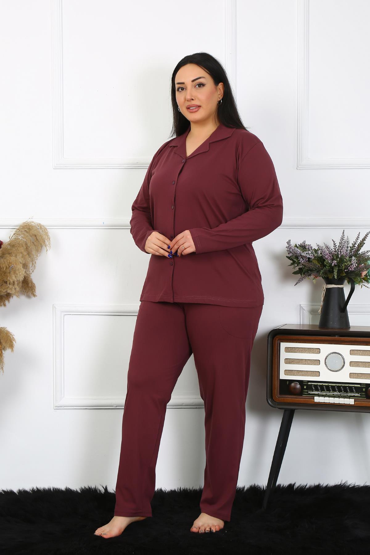 moda-cizgi-kadin-buyuk-beden-pamuklu-cepli-dugmeli-murdum-pijama-takim-202401-383566-77-B blank
