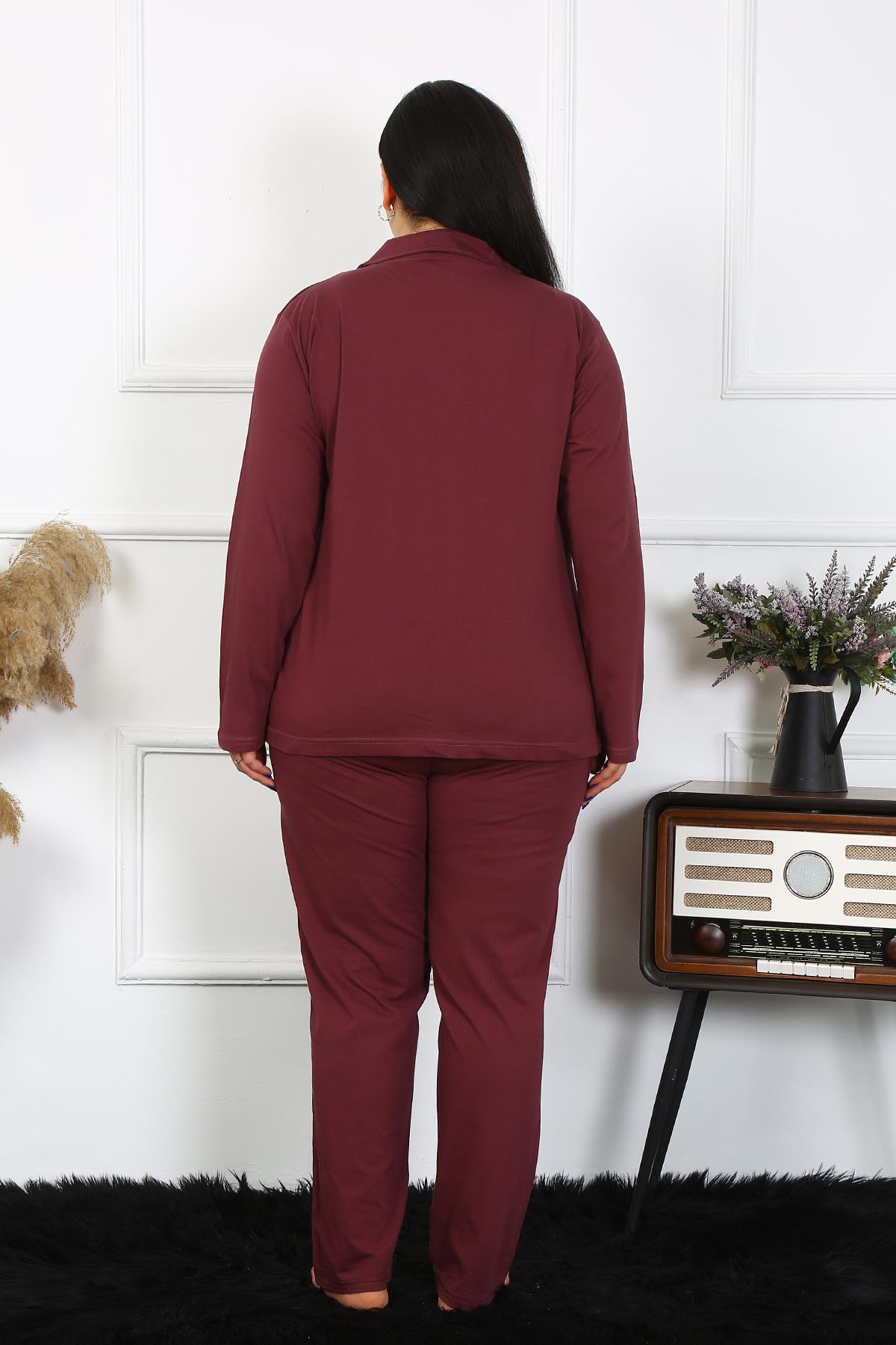moda-cizgi-kadin-buyuk-beden-pamuklu-cepli-dugmeli-murdum-pijama-takim-202401-383567-77-B blank