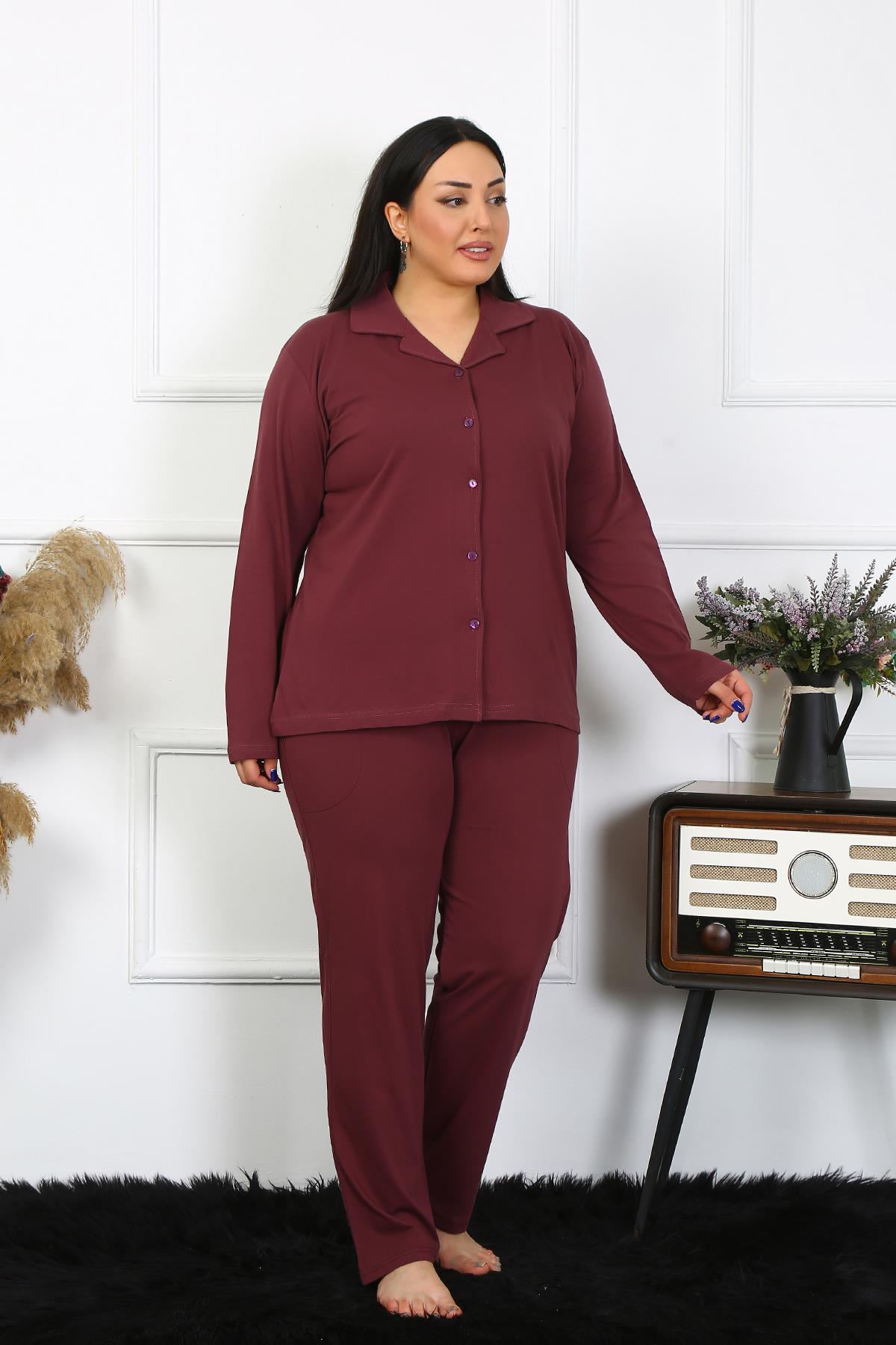 moda-cizgi-kadin-buyuk-beden-pamuklu-cepli-dugmeli-murdum-pijama-takim-202401-383568-77-B blank