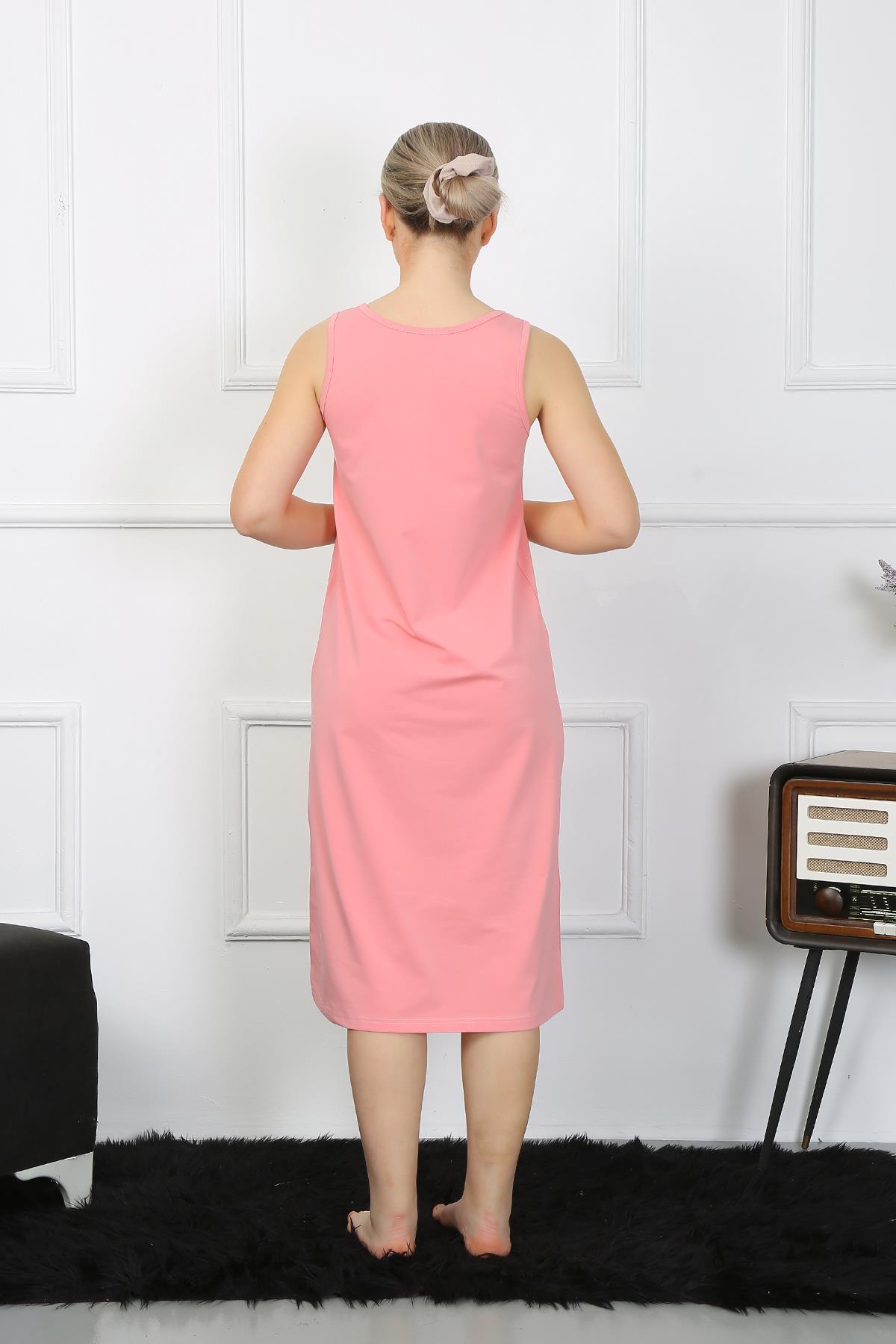 moda-cizgi-kadin-kalin-askili-penye-uzun-pembe-gecelik-12001-383209-77-B blank