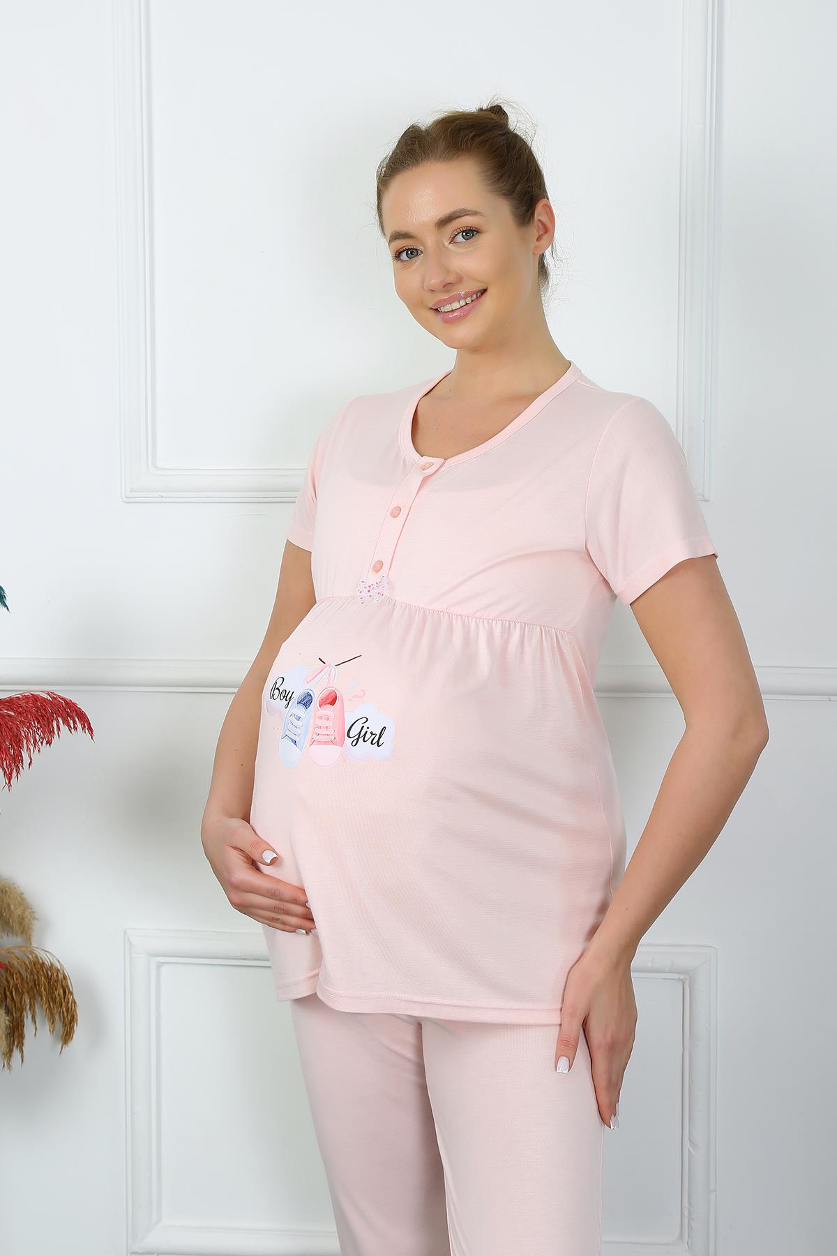 moda-cizgi-kadin-kisa-kol-hamile-lohusa-pijama-takimi-pudra-45210-382736-77-B blank