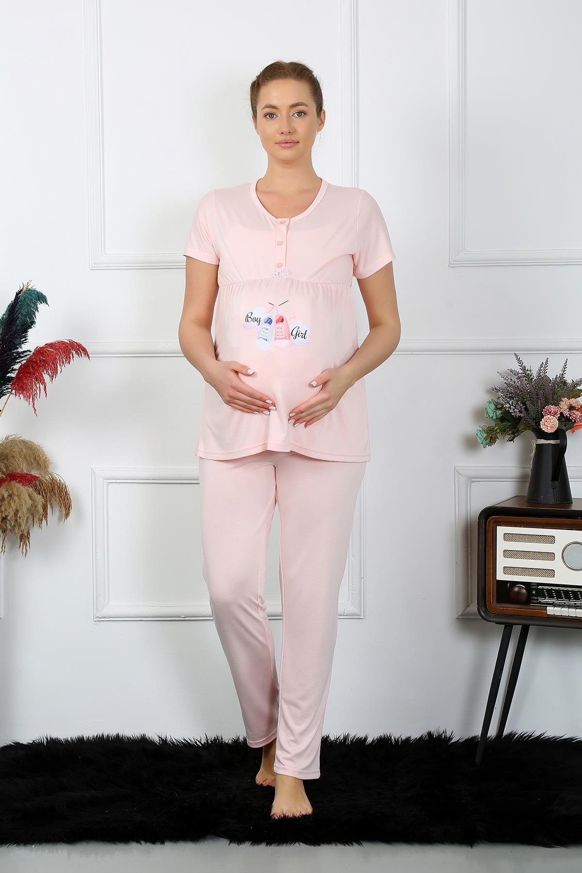 moda-cizgi-kadin-kisa-kol-hamile-lohusa-pijama-takimi-pudra-45210-382737-77-B blank