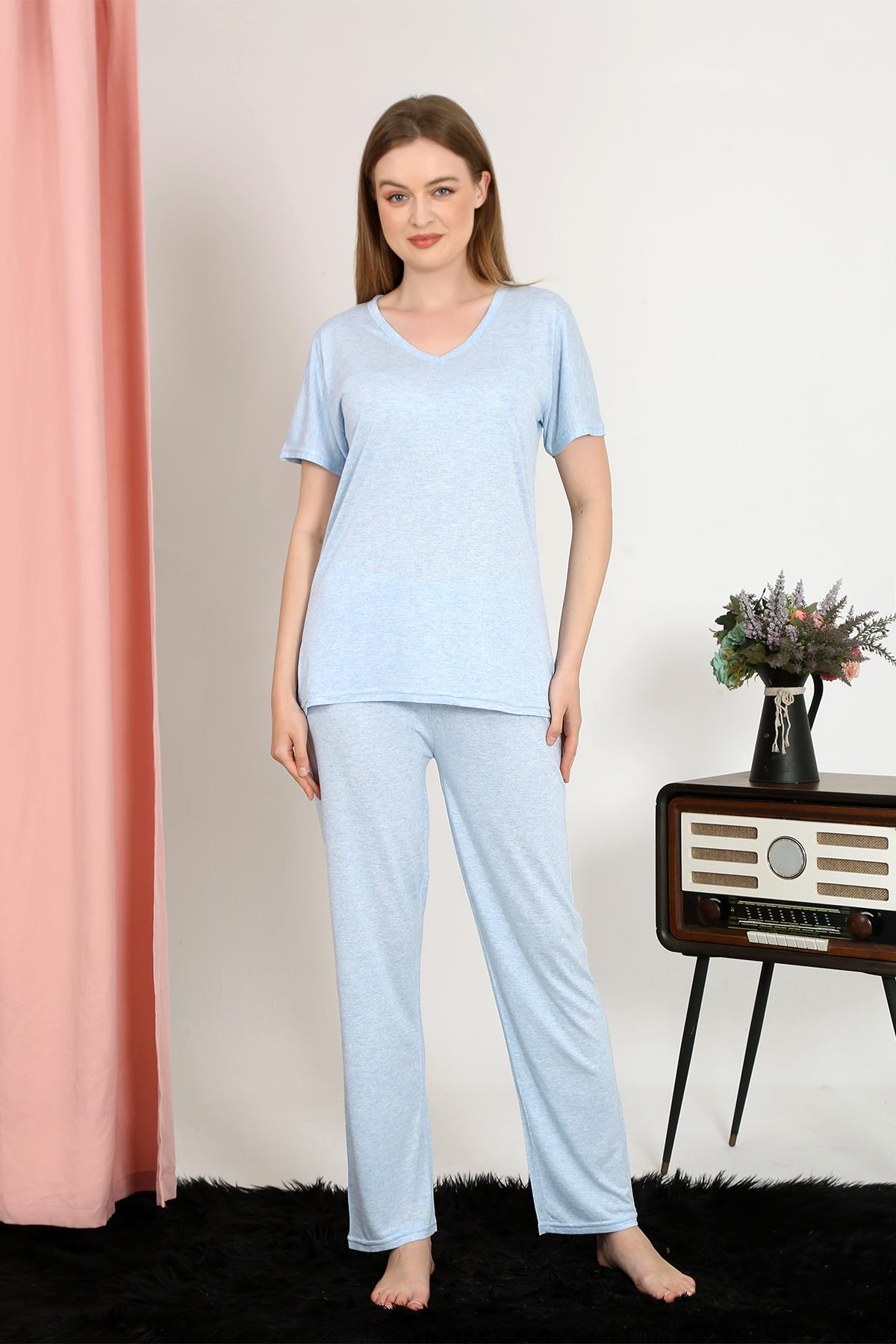 moda-cizgi-kadin-kisa-kol-pamuk-penye-pijama-takim-mavi-4213-381620-76-B blank