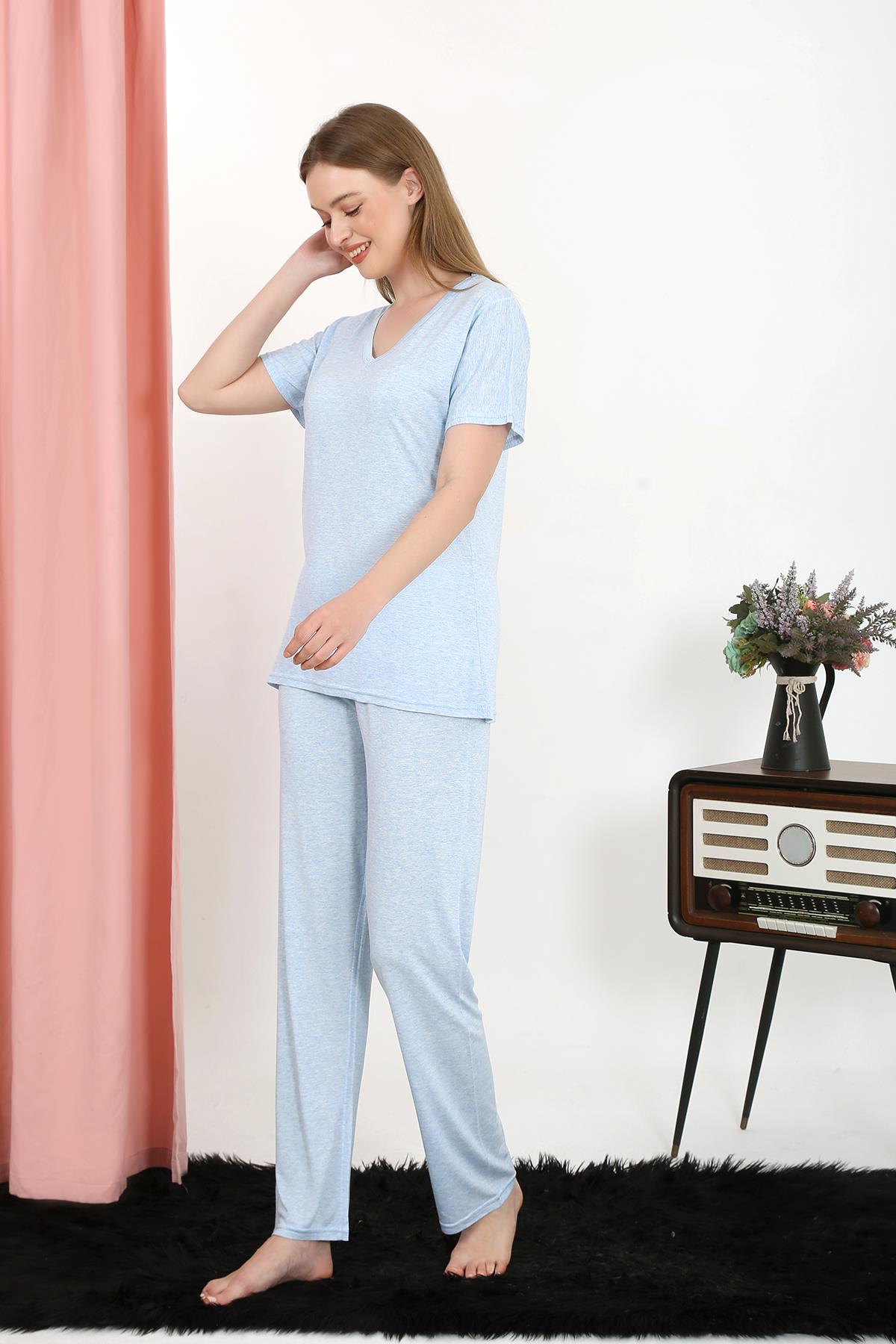 moda-cizgi-kadin-kisa-kol-pamuk-penye-pijama-takim-mavi-4213-381621-76-B blank