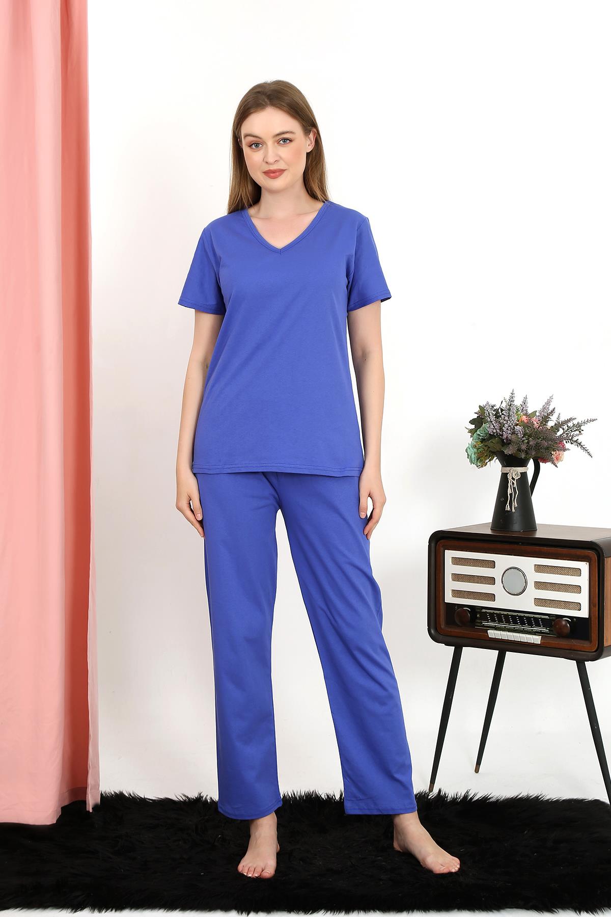 moda-cizgi-kadin-kisa-kol-pamuk-penye-pijama-takim-saks-4213-381608-76-B blank