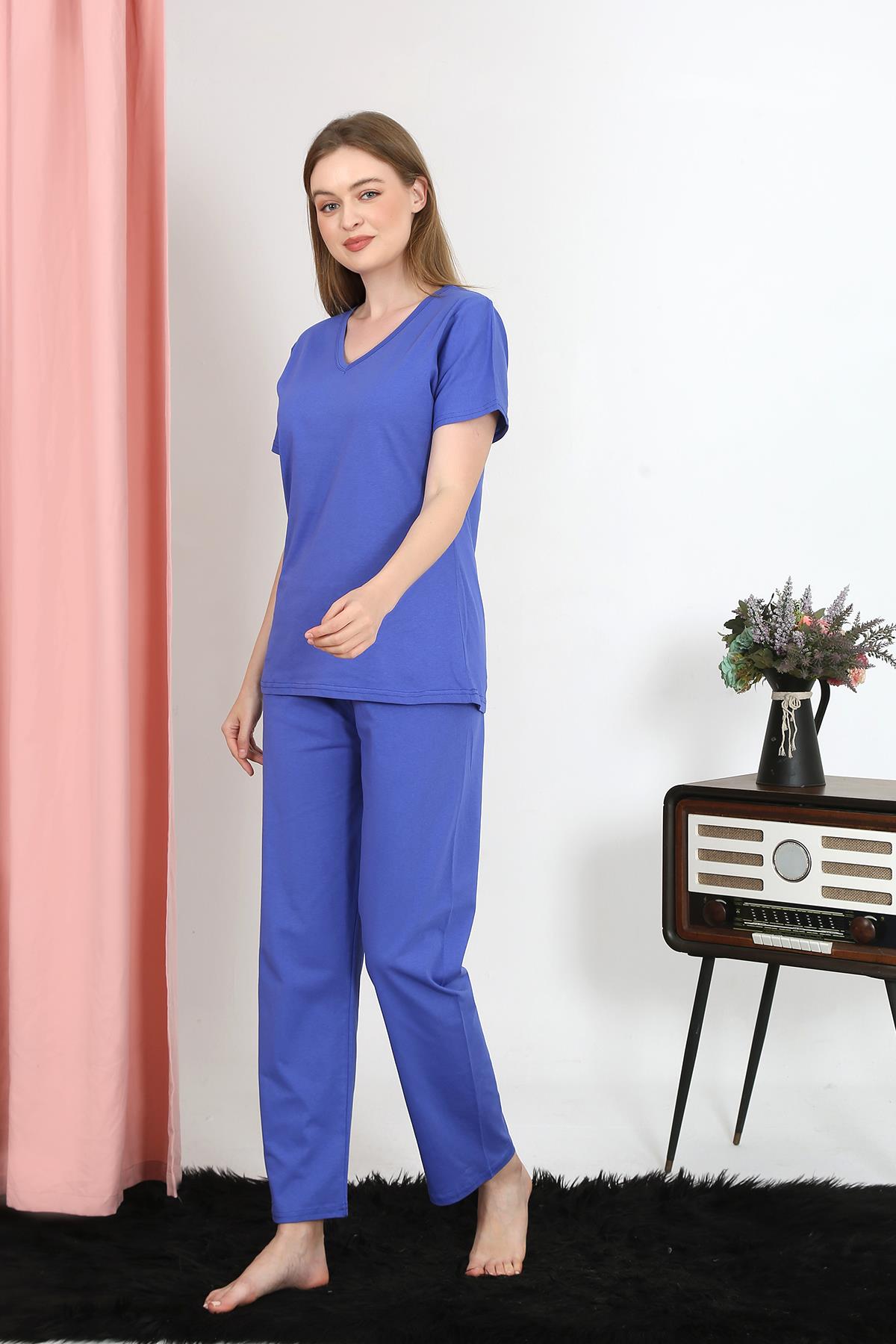 moda-cizgi-kadin-kisa-kol-pamuk-penye-pijama-takim-saks-4213-381609-76-B blank