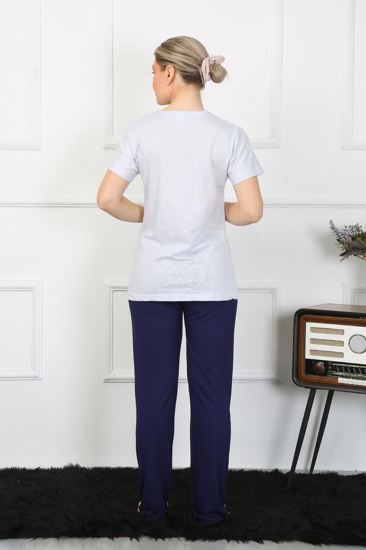 moda-cizgi-kadin-kisa-kol-penye-pijama-takimi-4208-383325-77-B blank