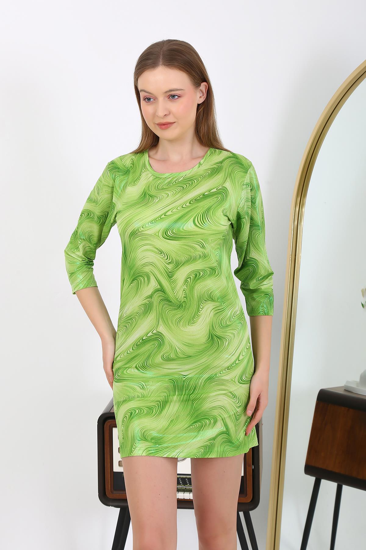 moda-cizgi-kadin-micro-kumas-mini-parlak-elbise-7420-yesil-386159-77-B blank