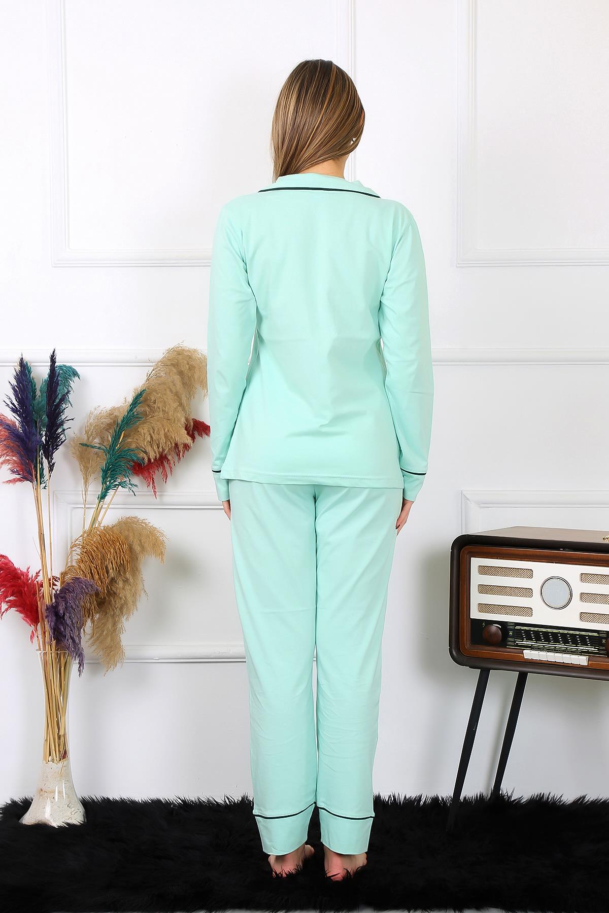 moda-cizgi-kadin-pamuk-penye-onden-dugmeli-uzun-kol-su-yesili-pijama-takim-2782-383408-77-B blank