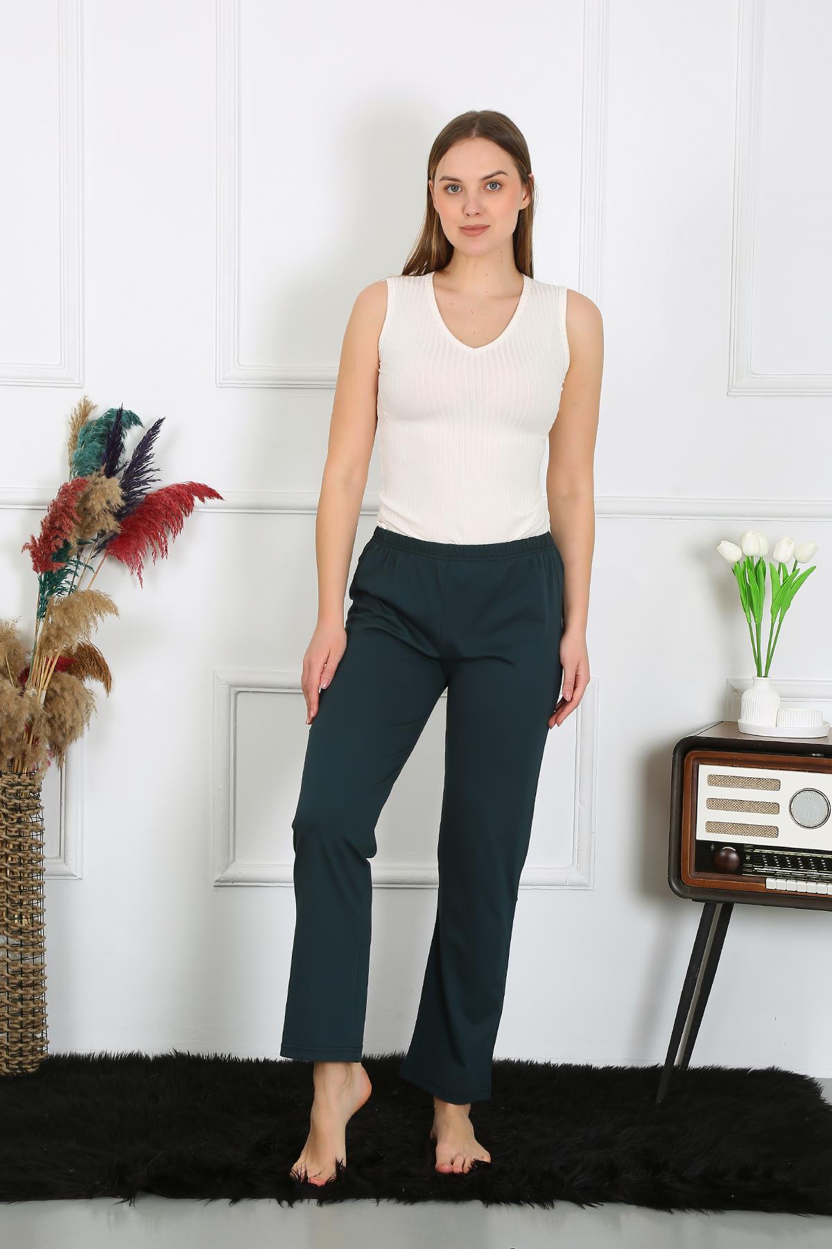 moda-cizgi-kadin-pamuk-penye-tek-alt-pijama-petrol-27514-382462-76-B blank