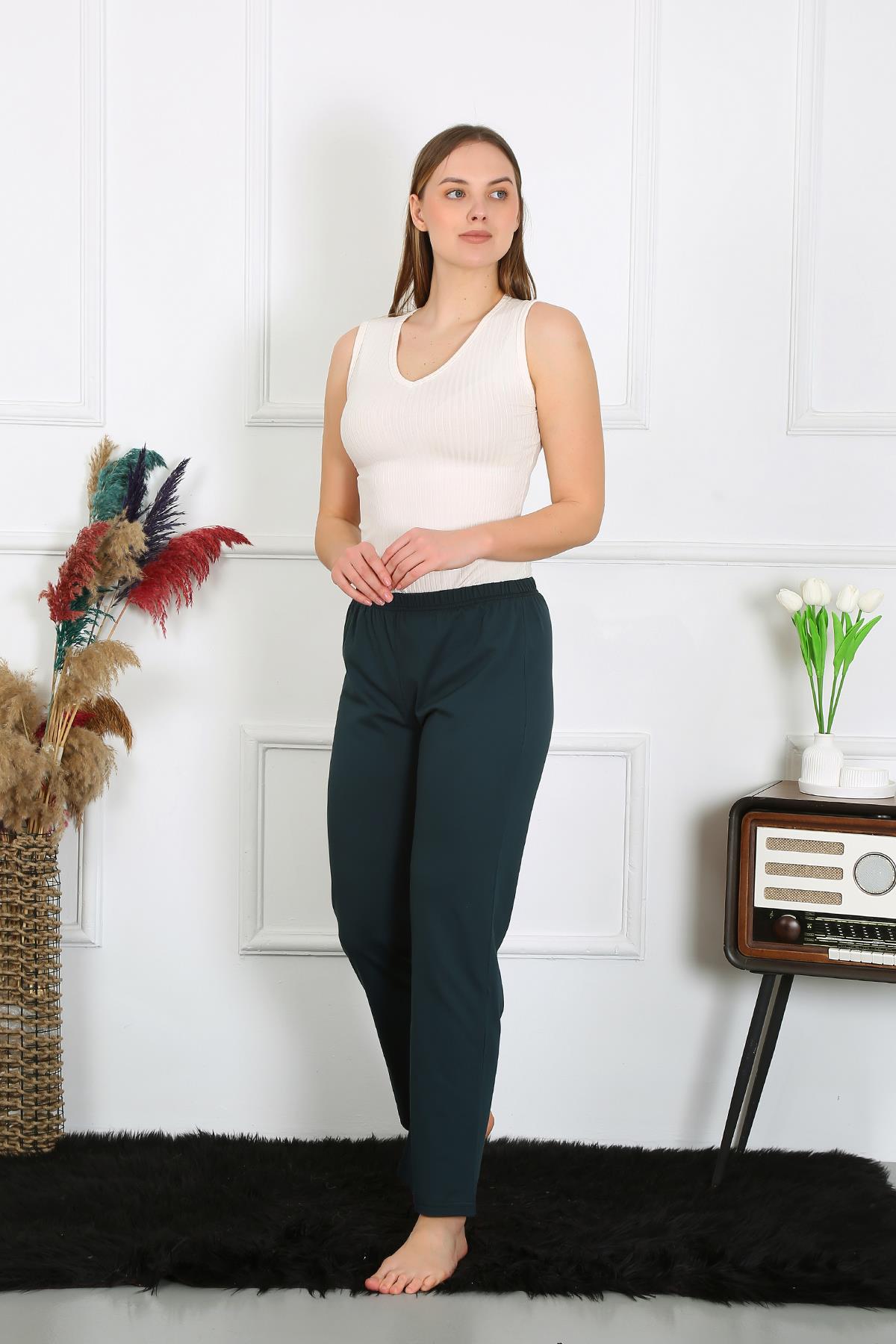 moda-cizgi-kadin-pamuk-penye-tek-alt-pijama-petrol-27514-382463-76-B blank