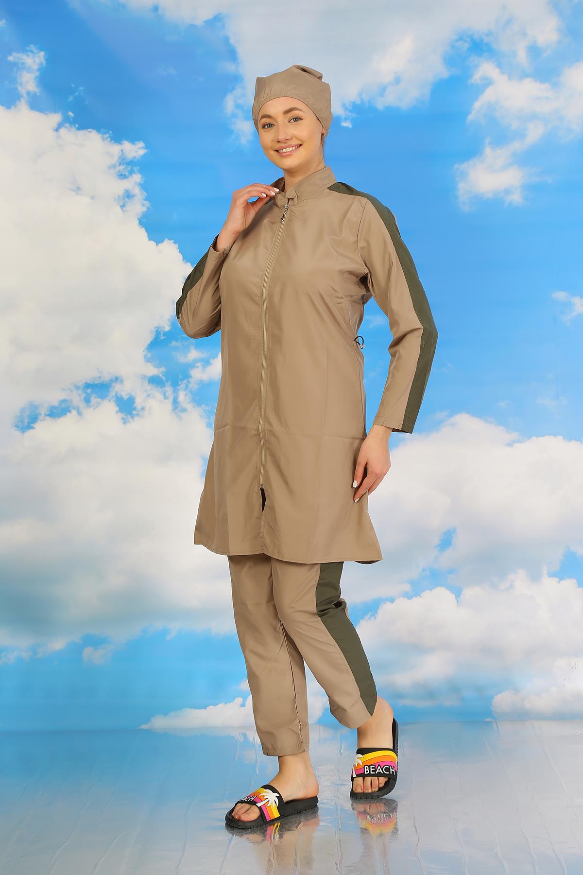 moda-cizgi-kadin-pantolonlu-kolu-seritli-tam-tesettur-mayo-bej-31065-382879-77-B blank