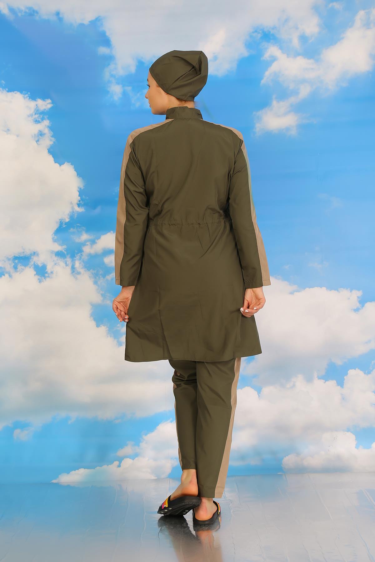 moda-cizgi-kadin-pantolonlu-kolu-seritli-tam-tesettur-mayo-haki-31065-382875-77-B blank