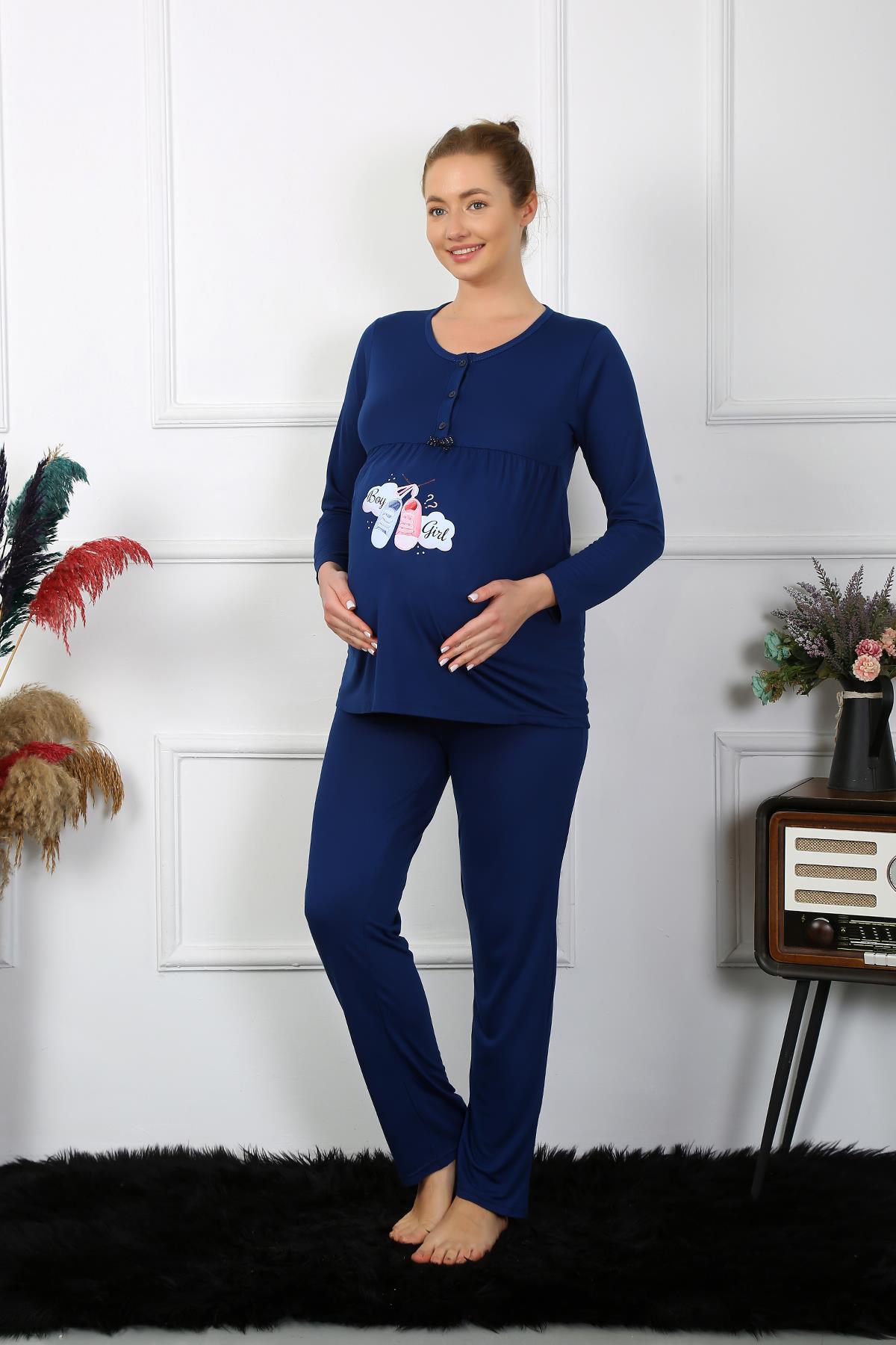 moda-cizgi-kadin-uzun-kol-hamile-lohusa-pijama-takimi-lacivert-45501-382717-76-B blank