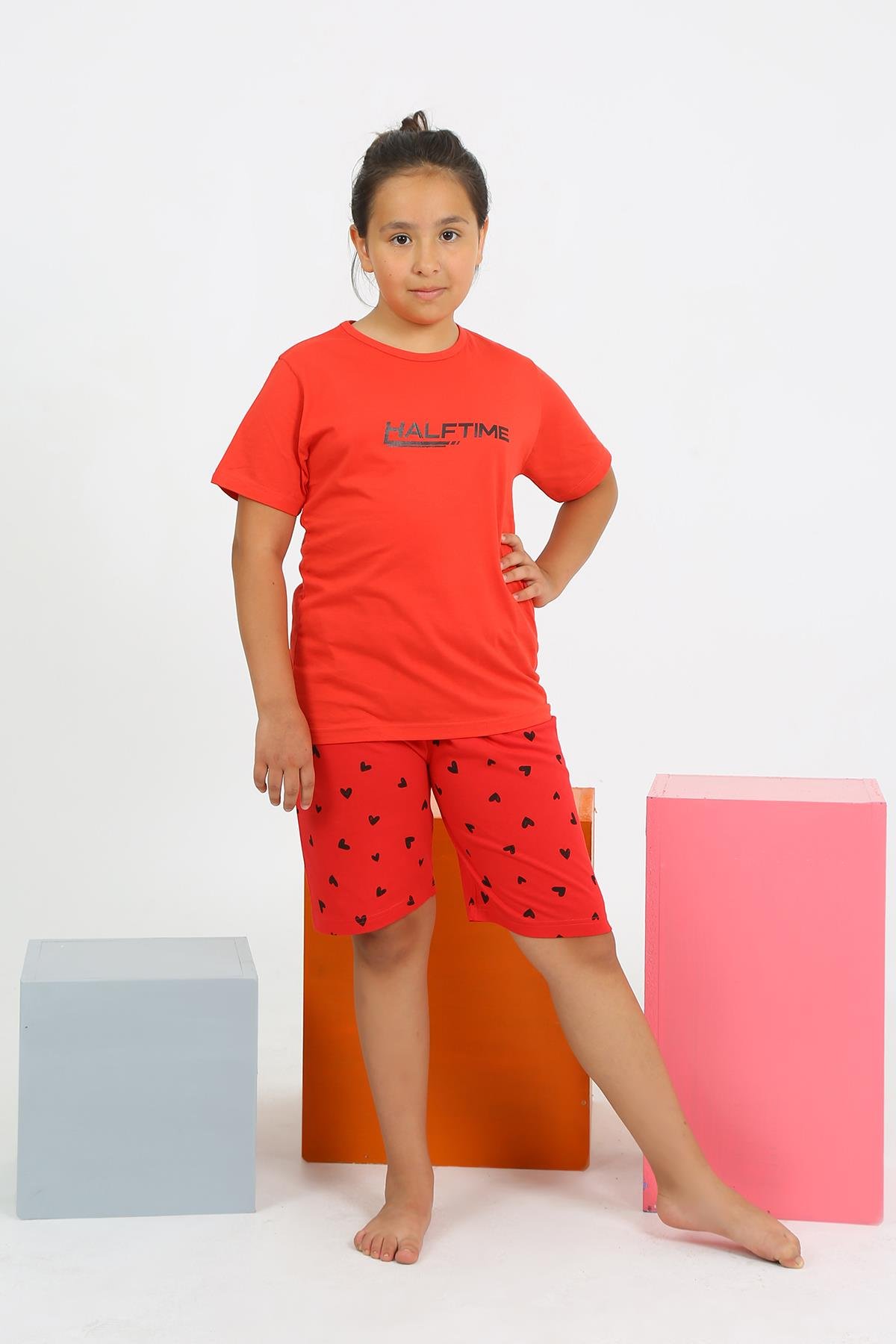 moda-cizgi-kiz-cocuk-sortlu-kisa-kol-penye-pijama-takim-20431-384495-77-B blank