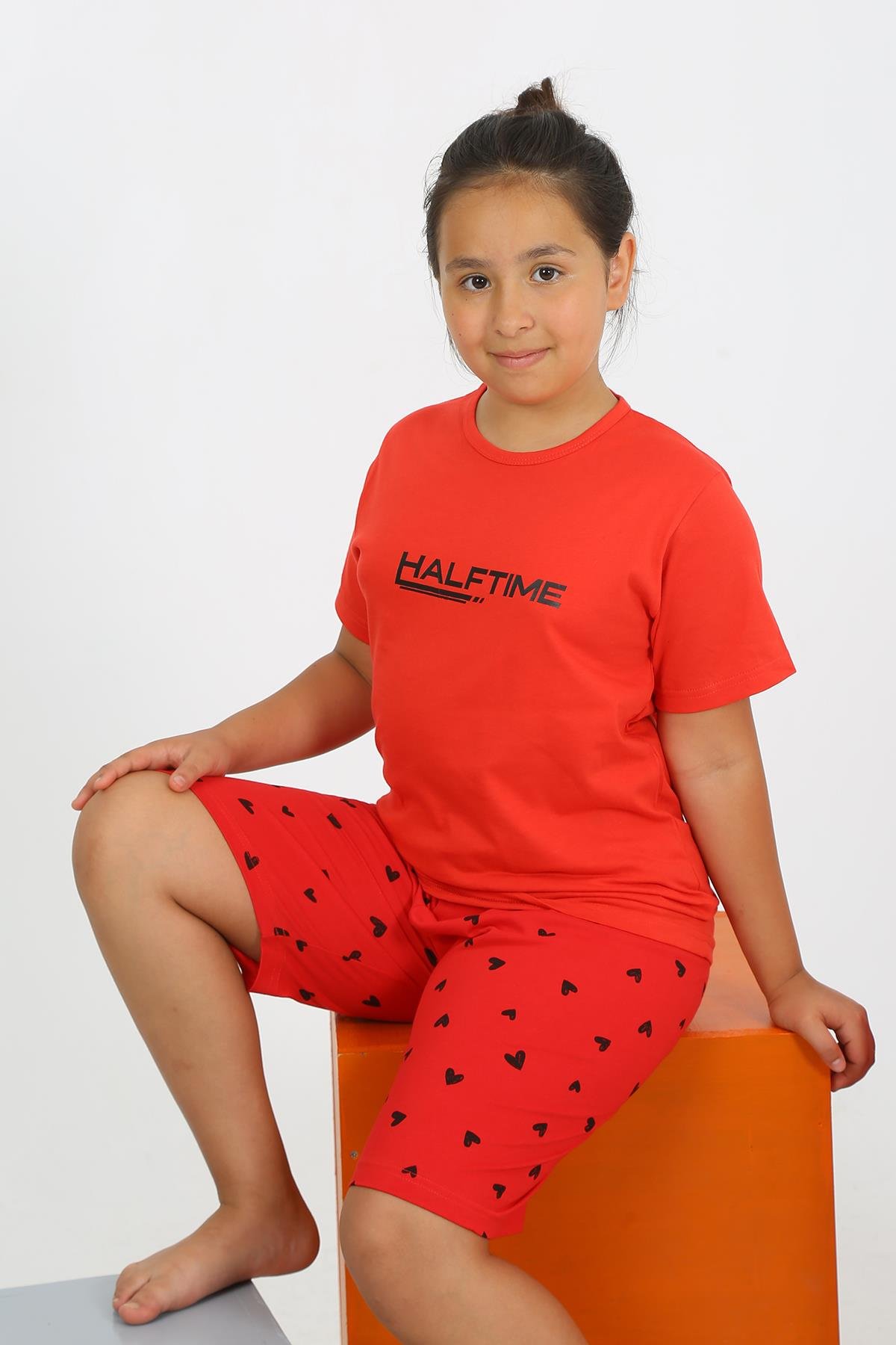 moda-cizgi-kiz-cocuk-sortlu-kisa-kol-penye-pijama-takim-20431-384496-77-B blank