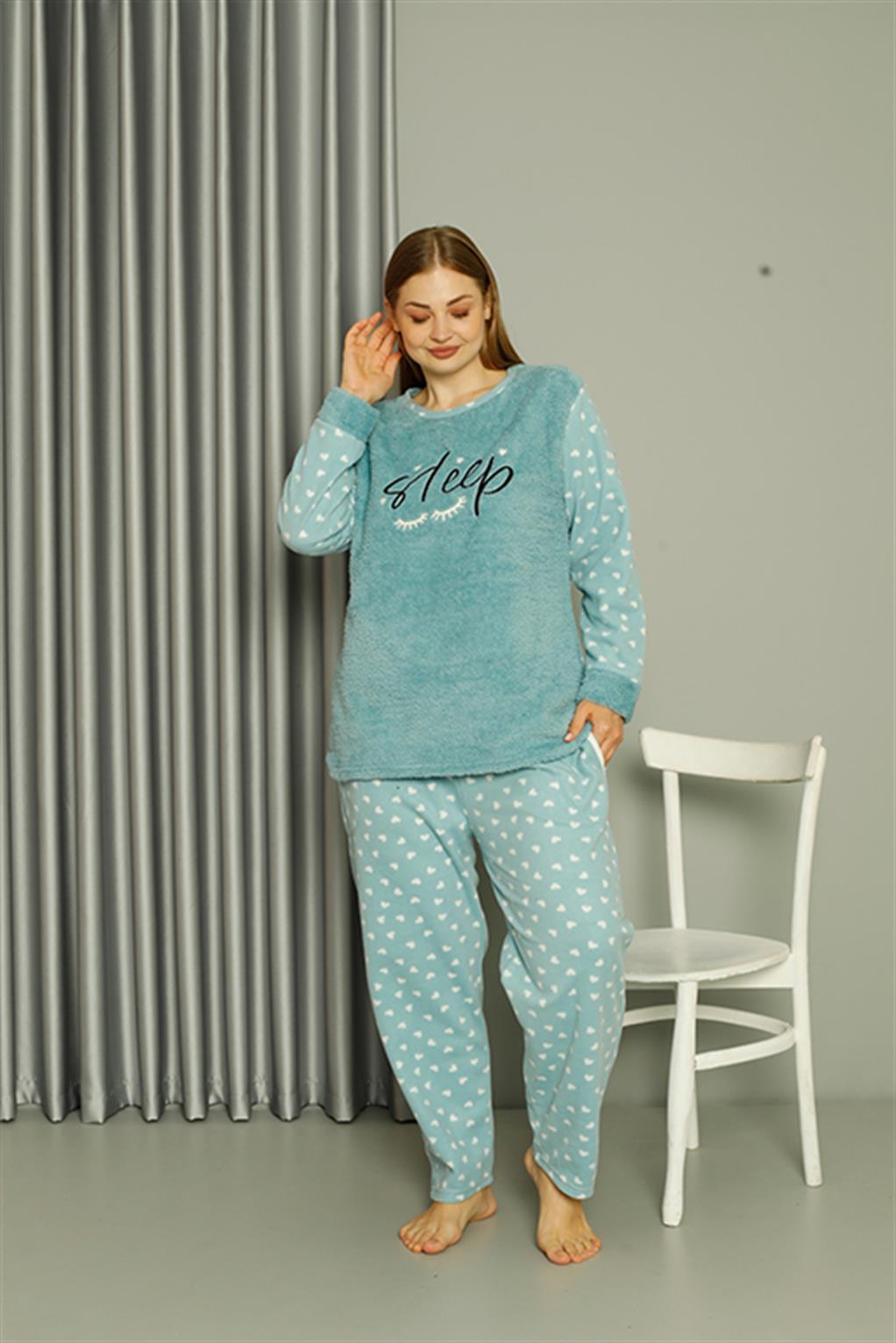 moda-cizgi-welsoft-polar-kadin-buyuk-beden-su-yesili-pijama-takimi-808046-383876-77-B blank