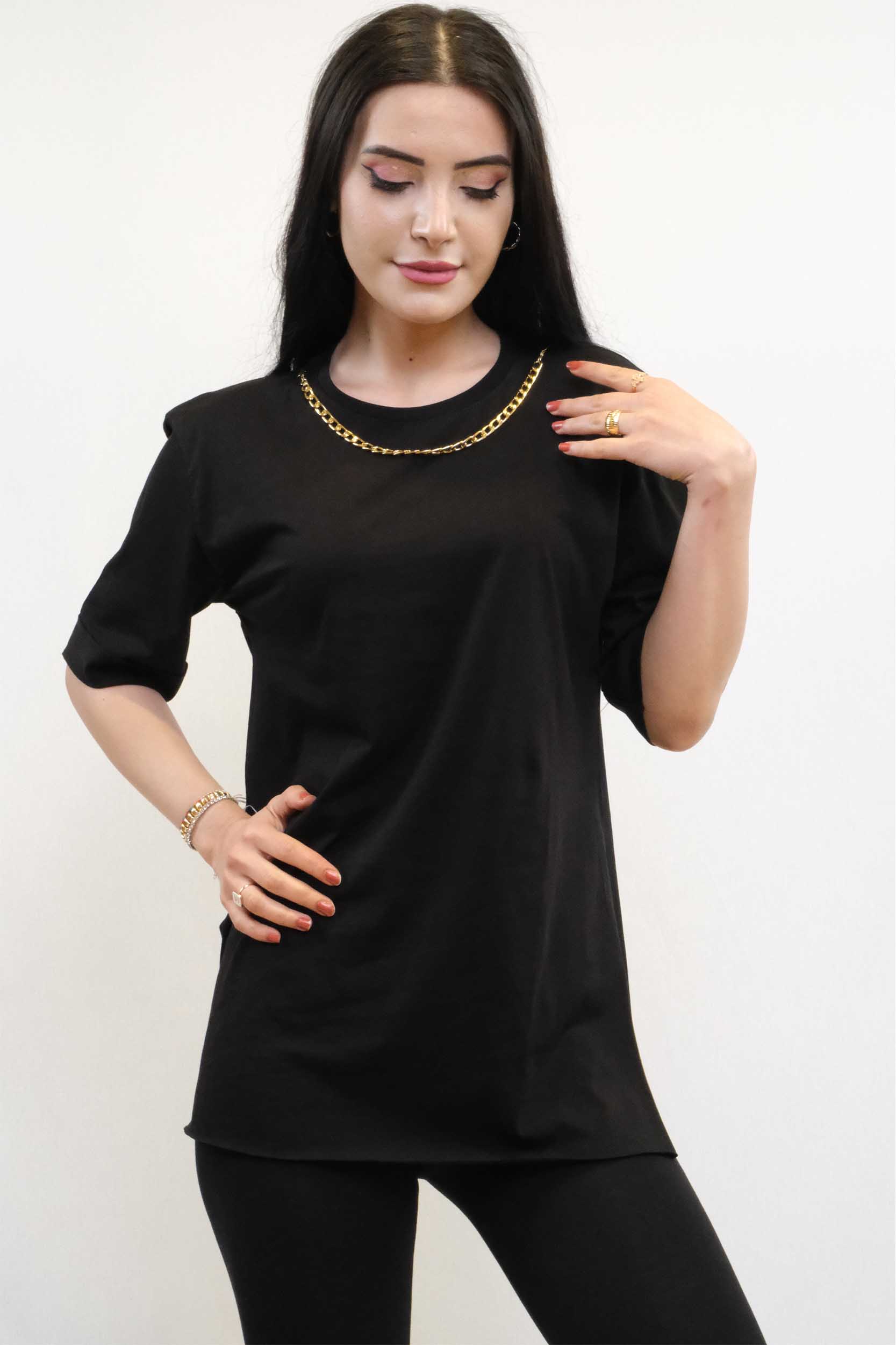 moda-cizgi-zincir-aksesuarli-tshirt-siyah-338394-69-B blank