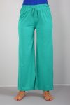 Moda Çizgi Women's Combed Cotton Wide Leg Trousers 210036