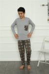 Moda Çizgi Boy Combed Cotton Pajama Set 20387