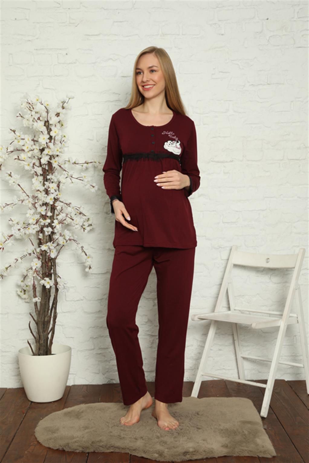 modacizgi-kadin-hamile-lohusa-bordo-pijama-takimi-45201-337121-69-B blank