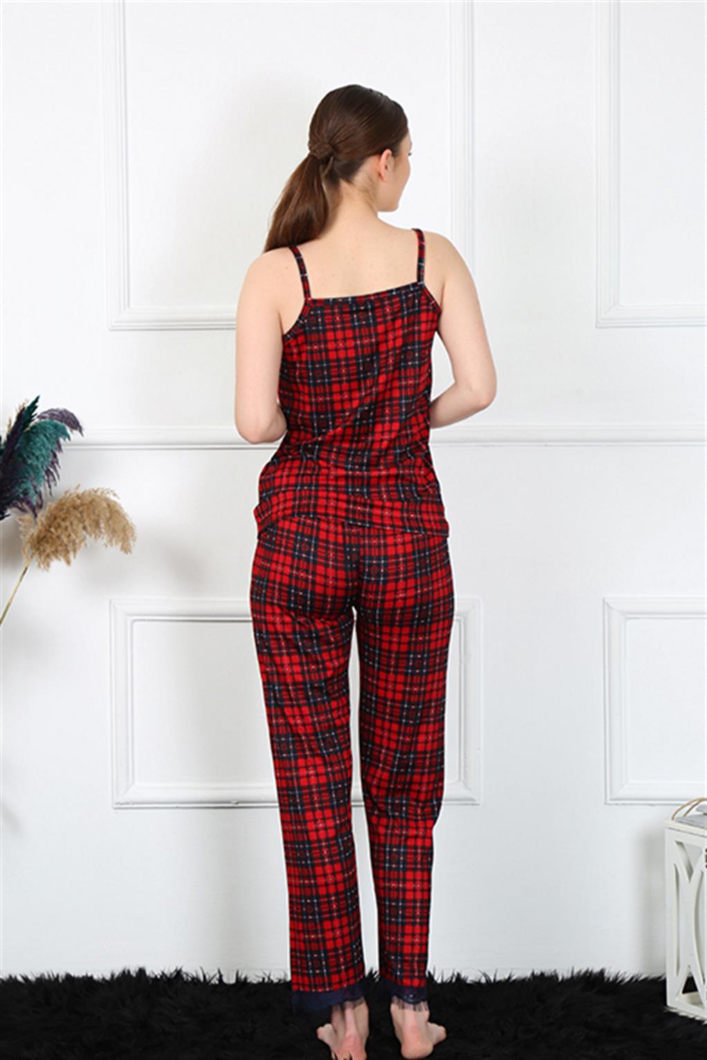 modacizgi-kadin-ip-askili-kirmizi-ekoseli-pijama-takim-4135-337547-69-B blank
