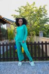 Moda Çizgi Women's Combed Cotton Wide Leg Pajama Set 4124