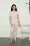Moda Çizgi Girl's Combed Cotton Pajama Set 20400