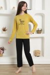 Moda Çizgi Girl's Combed Cotton Pajama Set 20420