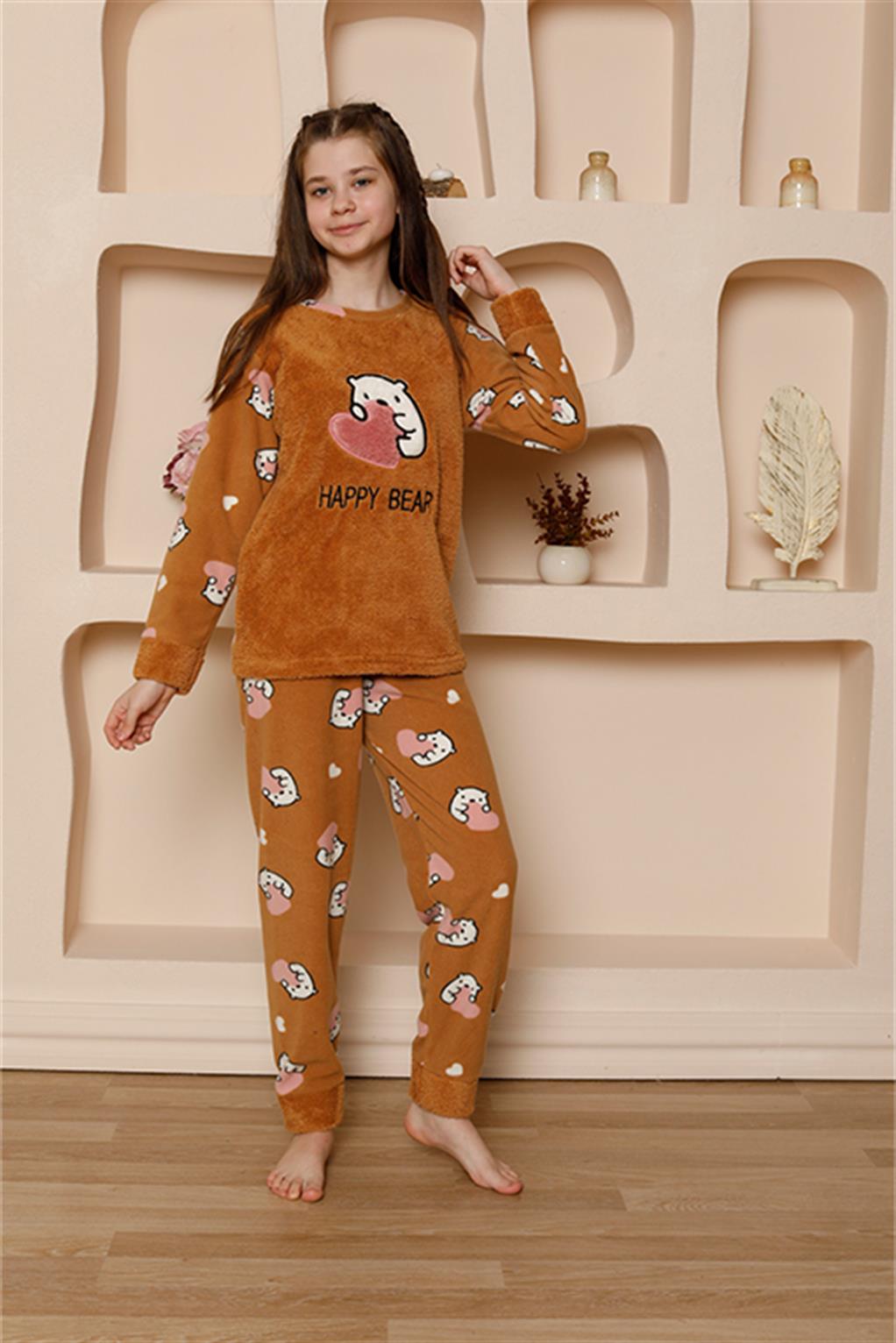 modacizgi-kiz-cocuk-welsoft-polar-sutlu-kahve-pijama-takimi-20523-341759-70-B blank