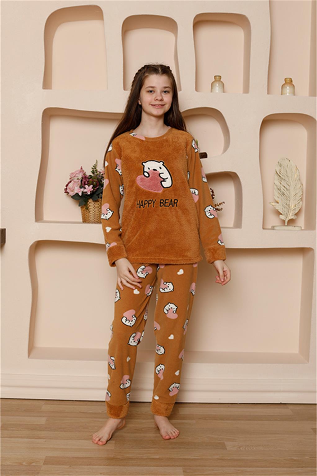 modacizgi-kiz-cocuk-welsoft-polar-sutlu-kahve-pijama-takimi-20523-341760-70-B blank