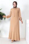 Tesettür Model Elbise VİZON