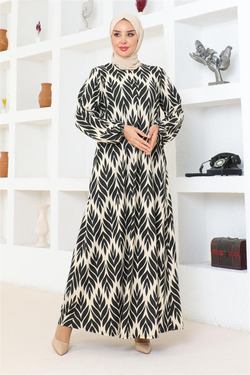 vera-a-pile-elbise-siyah-393240-79-B blank