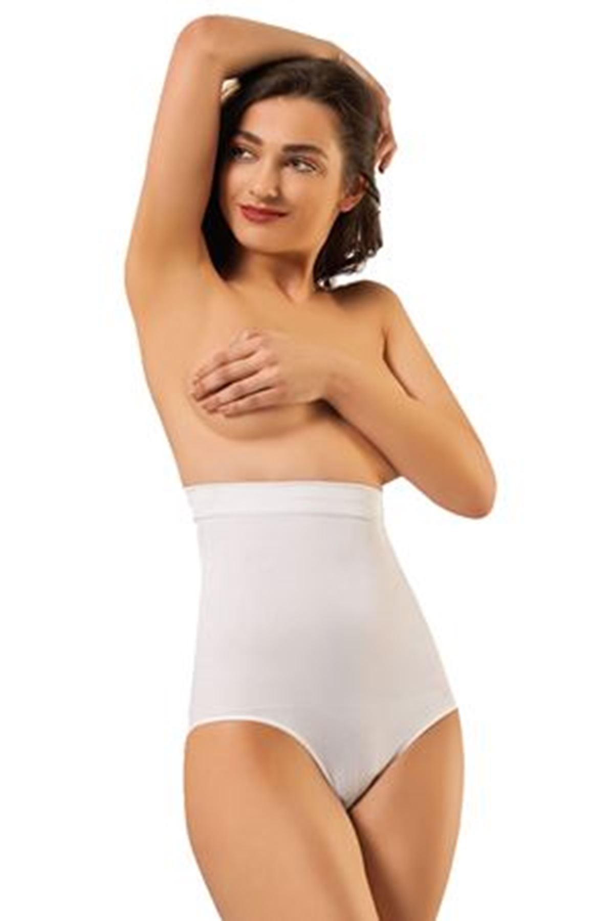 Beyaz Kadın Dikişsiz Slip Korse – 780