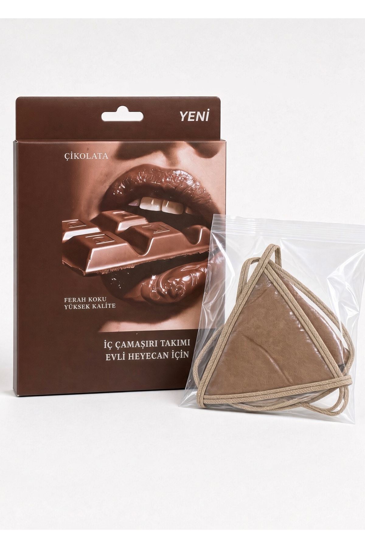 Çikolata Aromalı Yenilebilir İç Çamaşırı Takımı - Görsel 2