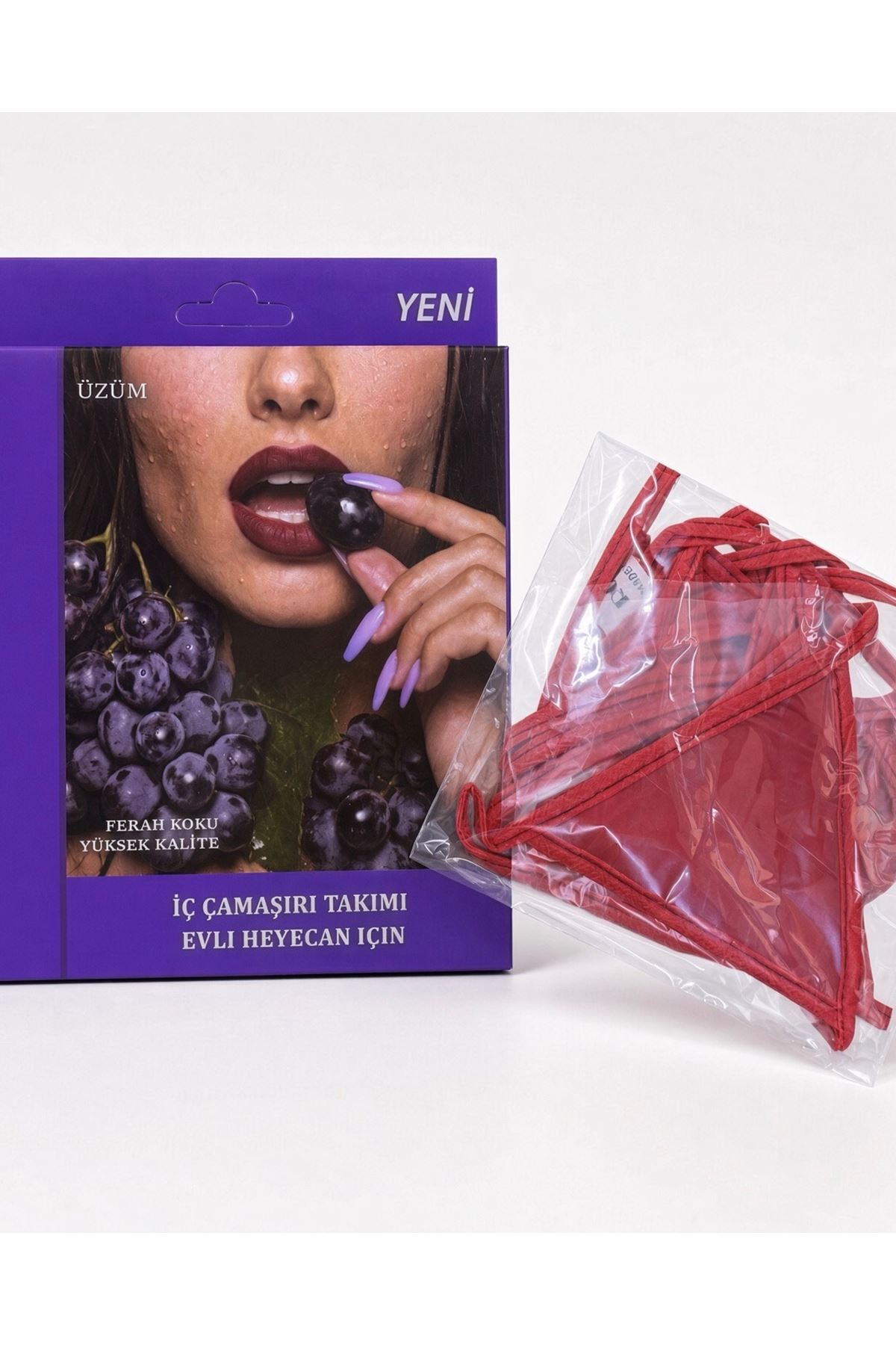 Üzüm Aromalı Yenilebilir İç Çamaşırı Takımı - Görsel 3