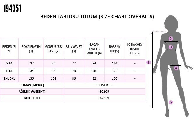 Kadın Uzun Kollu Kruvaze önden Pileli Yakalı Uzun Janjan Tulum - Görsel 5
