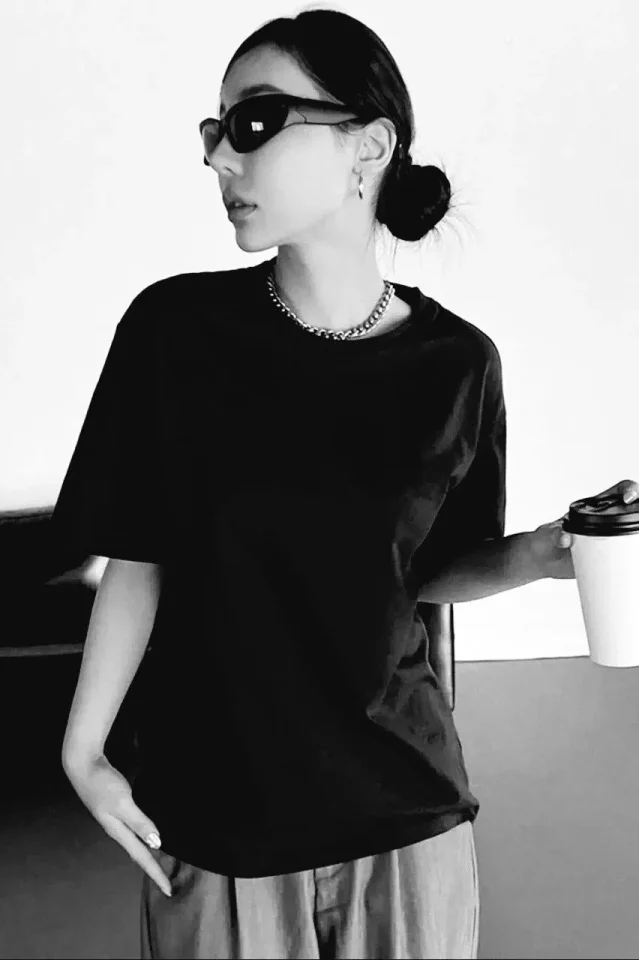 Unisex Baskılı Oversize T-Shirt – Siyah