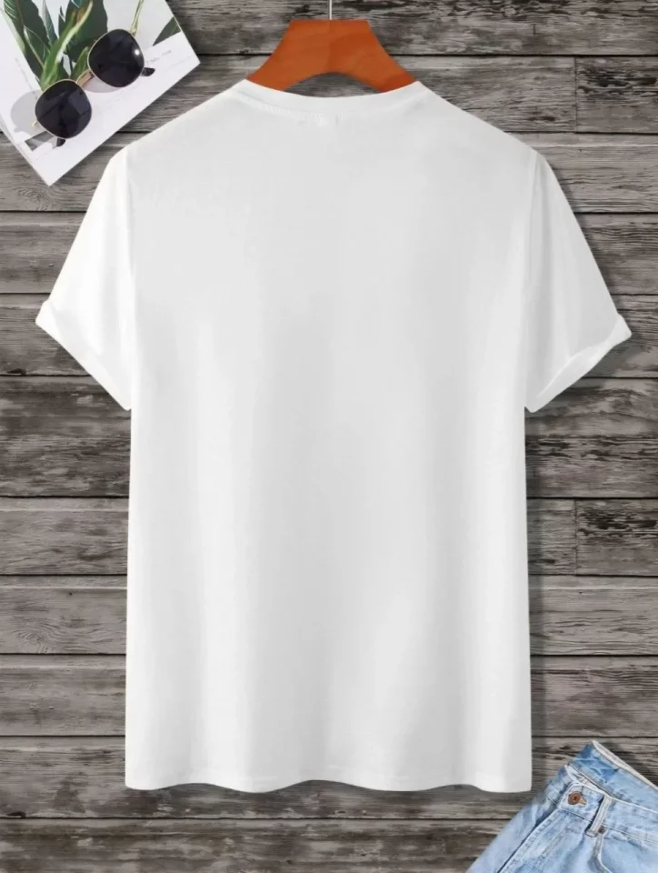 Unisex Baskılı Oversize T-Shirt – Beyaz