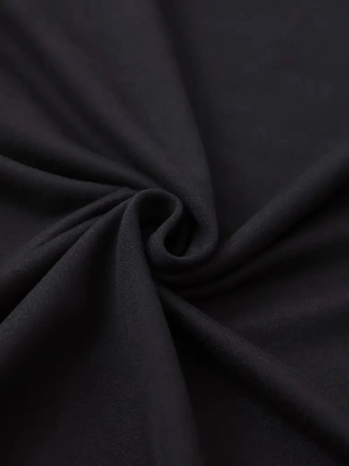 Baskılı Oversize Bisiklet Yaka T-shirt – Siyah