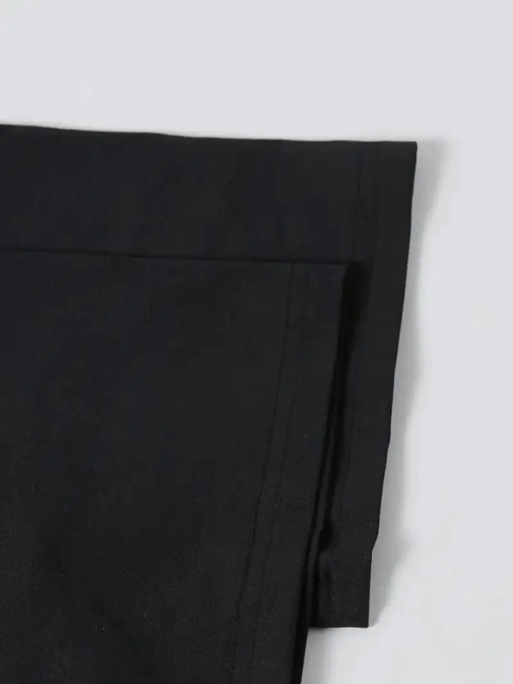 Baskılı Oversize Bisiklet Yaka T-shirt – Siyah