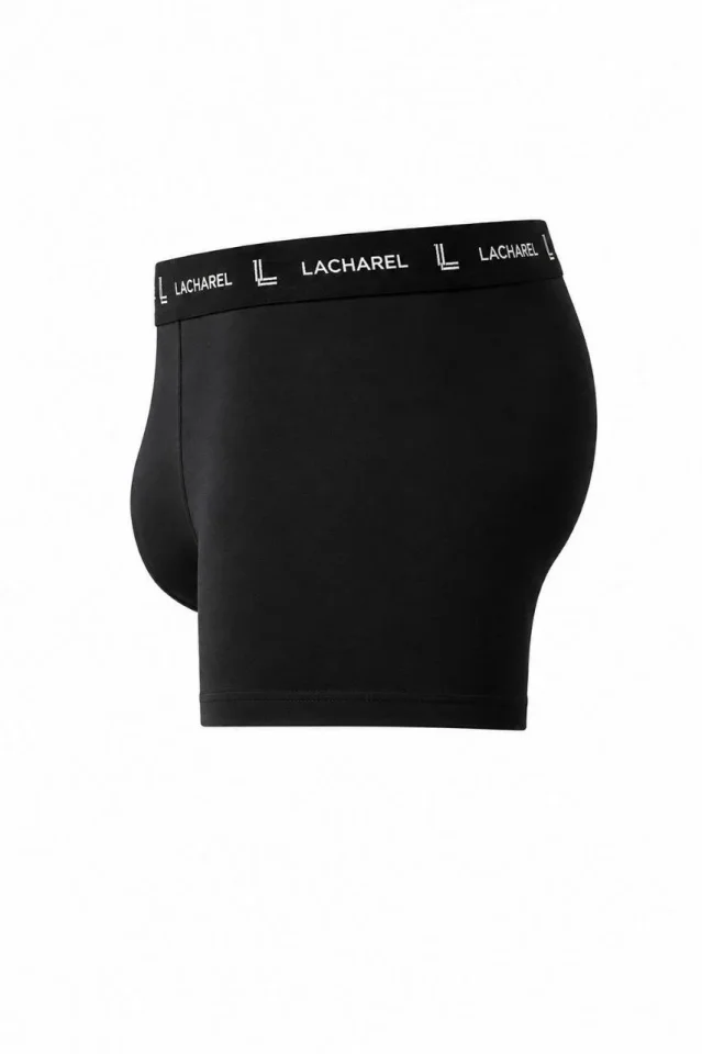 Erkek Likralı Pamuklu Nefes Alan Penye Boxer 3lü Paket - Siyah - Görsel 4